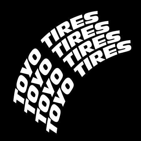 TOYO TIRES TIRE LETTERING KIT – Custom Tire Letters